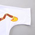 2pcs Toddler Boy Playful Denim Pocket Design Shorts and Vehicle Print Tee set White image 5