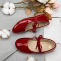 Toddler / Kid Bow Knot Decor Pure Color Mary Jane Shoes Red