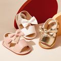 Baby / Toddler Solid Bowknot Velcro Closure Sandals White image 5