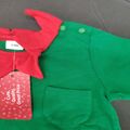 100% Cotton Baby 2pcs Christmas Green / Red Long-sleeve Jumpsuit Set Green