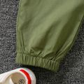 Toddler Boy Casual Pocket Design Elasticized Pants Army green