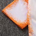 2pcs Toddler Boy Trendy Letter Print Colorblock Tee and Pocket Design Shorts Set Orange