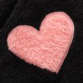 Toddler Girl Sweet Heart Pattern Flannel Fleece Hooded Jacket Coat Black image 4
