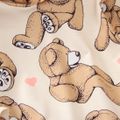 Toddler Girl Animal Bear Print Hoodie Sweatshirt Beige