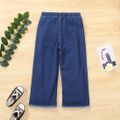 Toddler Girl Butterfly Embroidered Straight Denim Jeans Blue image 3