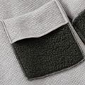 Toddler Boy Fleece Pocket Design Grey Hooded Jacket Coat Light Grey image 3