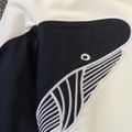 2pcs Toddler Boy 3D Shark Design Sweatshirt and Black Pants Set blue+white image 3