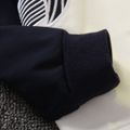 2pcs Toddler Boy 3D Shark Design Sweatshirt and Black Pants Set blue+white