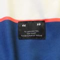 2pcs Toddler Boy Trendy Stripe Colorblock Sweatshirt and Pocket Design Pants Set Blue image 4