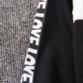 2pcs Toddler Boy Classic Plaid Splice Colorblock Sweatshirt and Pants Set Black image 4