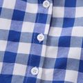 Toddler Boy Classic Plaid Lapel Collar Long-sleeve Shirt Blue image 4
