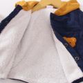 طفل رضيع الدب تصميم الحرارية مبطنة colorblock مقنعين سترة سروال قصير الأكمام أزرق image 2