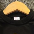 2pcs Toddler Boy Trendy Denim Jeans and Faux-two Dinosaur Print Sweatshirt Set Black image 4