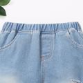 Toddler Girl Trendy Ripped Denim Flared Jeans Blue image 3