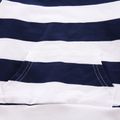 2-piece Toddler Boy Stripe Pocket Design Hoodie and Dark Blue Pants Set Dark Blue image 3