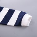 2-piece Toddler Boy Stripe Pocket Design Hoodie and Dark Blue Pants Set Dark Blue image 4