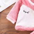 2pcs Fluffy Long-sleeve Pink or Grey or Ginger or Dark Blue Toddler Set Pink