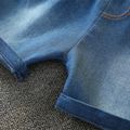 2-piece Toddler Boy Plaid Short-sleeve Short and Denim Shorts Set Blue image 3