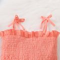 Toddler Girl Sweet 100% Cotton Smocked Crepe Slip Jumpsuits Light Pink image 2