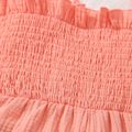 Toddler Girl Sweet 100% Cotton Smocked Crepe Slip Jumpsuits Light Pink image 3