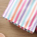 Toddler Girl Classic Stripe Flounce Sleeveless Rompers Multi-color image 5