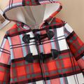 Christmas Red Plaid 100% Cotton Baby Long-sleeve Hoodie Outwear Red