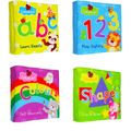 Cloth Baby Book English Alphanumeric Cloth book Touch and Feel Early Educational and Development Toy with Sound Paper Green image 2