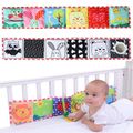 Baby Double-sided Black And White Colorful Bed Book Hanging Ornaments Color Cognitive Sensory Training Early Education Toy Gift Green