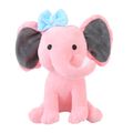 Bedtime Comfortable Sleeping Elephant Plush Toy Long Nose Plush Baby Elephant Doll for Bedding Pink image 1