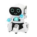 Dancing Robot Walking Dancing Electronic Battery Operated LED Flashing Lights and Music Robot Toys for Kids Boys and Girls White image 1