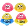 Baby Bath Toys Mini Squirt Spray Water Toy LED Light Up Automatic Induction Sprinkler Toys for Baby Toddler Kid Bathtub Shower Pool Toys Pale Yellow image 2