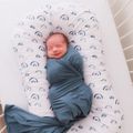 Capa removível para cama biônica de bebê capa removível e lavável espreguiçadeira de bebê capa de ninho de bebê sem zíper Branco
