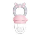 Baby Food Feeder Vegetable Fruit Chew Feeder Silicone Pacifier Infant Teething Toy Teether Massage Gums Pink image 1