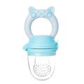 Baby Food Feeder Vegetable Fruit Chew Feeder Silicone Pacifier Infant Teething Toy Teether Massage Gums Blue