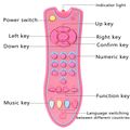 Baby Simulation Musical Remote TV Controller Instrument with Music English Learning Remote Control Toy Early Development Educational Cognitive Toys Pink image 5