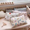100% Cotton Toddler Pillowcase Cartoon Animal Print Kid Pillow Cover for Boys and Girls Brown