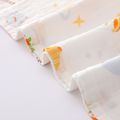 100% Cotton Soft Swaddle Blanket Baby Blanket Quilt 2 Layers Breathable Swaddle Wrap Yellow
