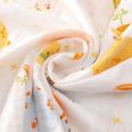 100% Cotton Soft Swaddle Blanket Baby Blanket Quilt 2 Layers Breathable Swaddle Wrap Yellow