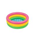 Inflatable Kiddie Swimming Pool Paddling Pool Water Pool Colorful 3 Rings Inflatable Baby Ball Pit Pool Multi-color image 3