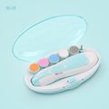 Cortadores de unhas para bebês, aparador de unhas elétrico para recém-nascidos, kit de lixa de unhas, aparar e polir Azul image 1
