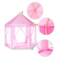 Princess Castle Tent Indoor Kids Fairy Play Tents Mesh Design Breathable and Cool Pink image 4