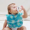 Baby Bib with Food Catcher Pocket Waterproof Soft Cozy Bibs for 6-24M Color-A image 2