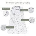 Bamboo Cotton Baby Wearable Sleeveless Zipper Sleeping Bag Constellation Pattern Anti-fright and Anti-kick Blue image 2