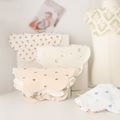 2-pack Baby Petal Shape Bibs Snap Double-layer Soft Absorbent Drool Bibs Teething Bib Color-A image 2