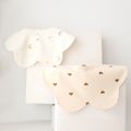 2-pack Baby Petal Shape Bibs Snap Double-layer Soft Absorbent Drool Bibs Teething Bib Color-A image 4