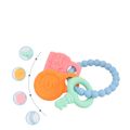 Food Grade Silicone Teether Bracelet Baby Teether Ring Chew Bracelet Blue image 2