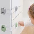 Baby Locks Self Adhesive No Drilling Child Safety Strap Locks for Fridge Drawer Toilet Seats Furniture Cabinets Green image 2