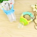 Vegetable Fruit Chew Nibbler Feeder for Baby Safety Silicone Rattle Bell Pacifier Bottle Infant Training Feeding Bottle Blue image 5