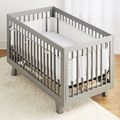 Breathable Mesh Crib Rail Guard Covers Fits Four-Sided Slatted Crib White image 3