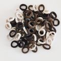 100-pack Solid Soft Elastic Hair Ties for Girls Coffee image 3